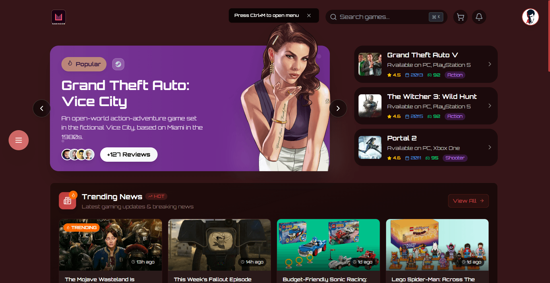 GaminDom full view